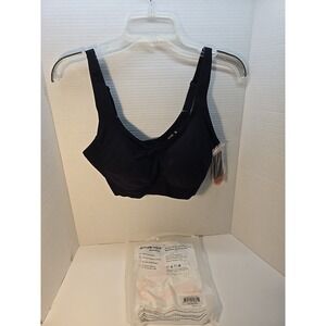 Shapermint Essentials Size L‎ Everyday Comfort Straps Wireless Shaping Bra Black